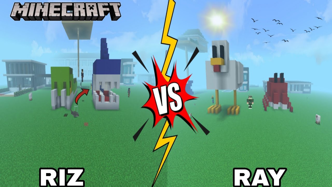 KAMI BERDUA BERADU MEMBUAT HEWAN DARI BLOCK MINECRAFT