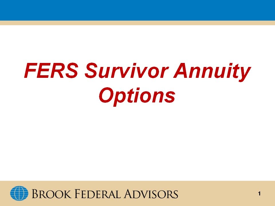 FERS Survivor Annuity Options