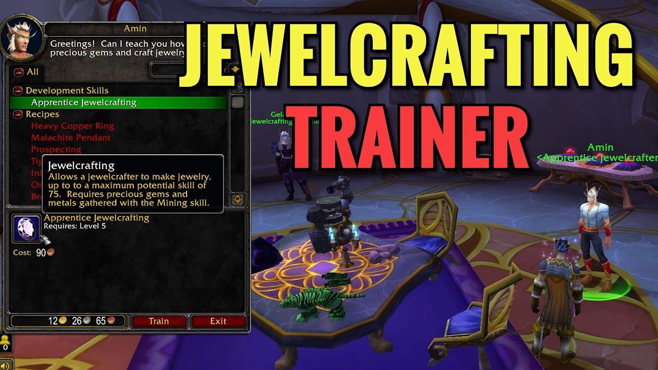 Silvermoon City Jewelcrafting Trainer Location (WoW TBC)