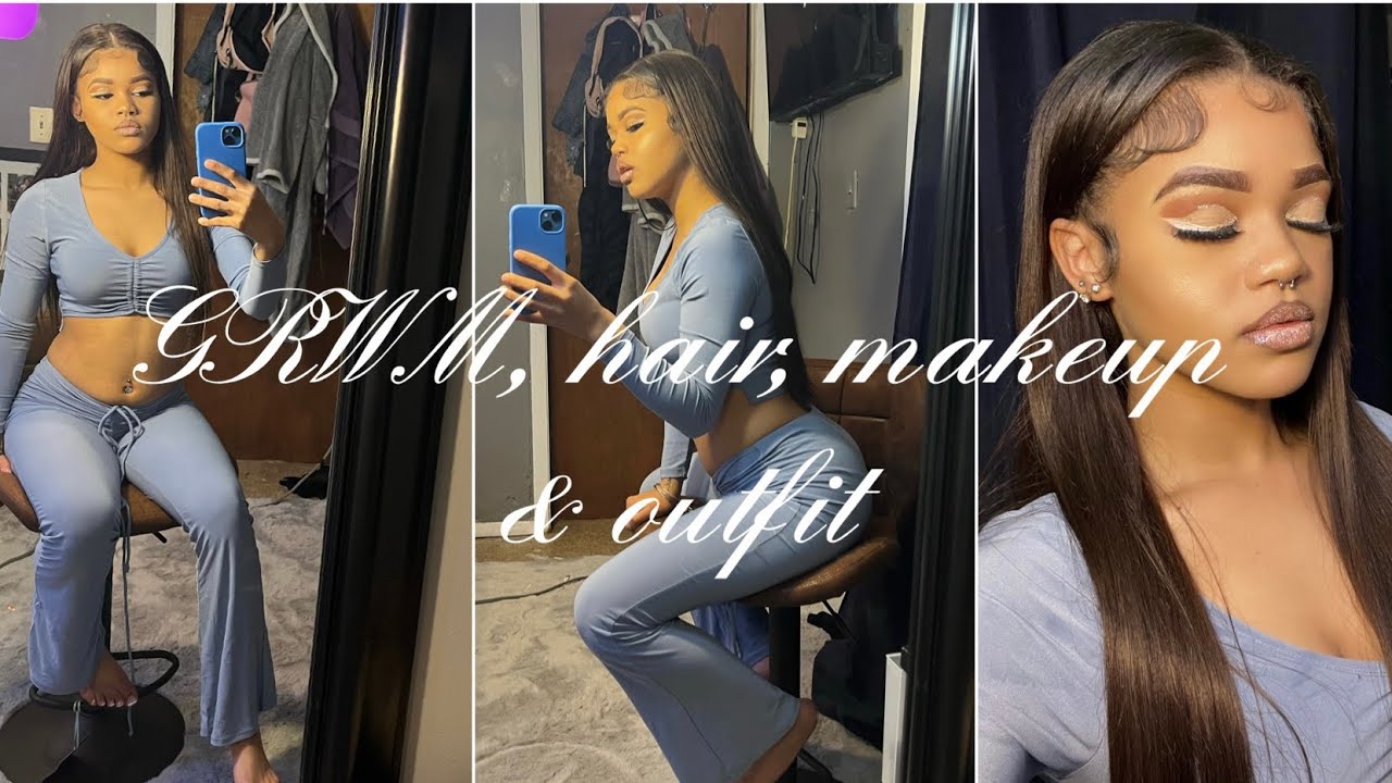 Get Ready With me. Hair, Makeup & Outfit !!