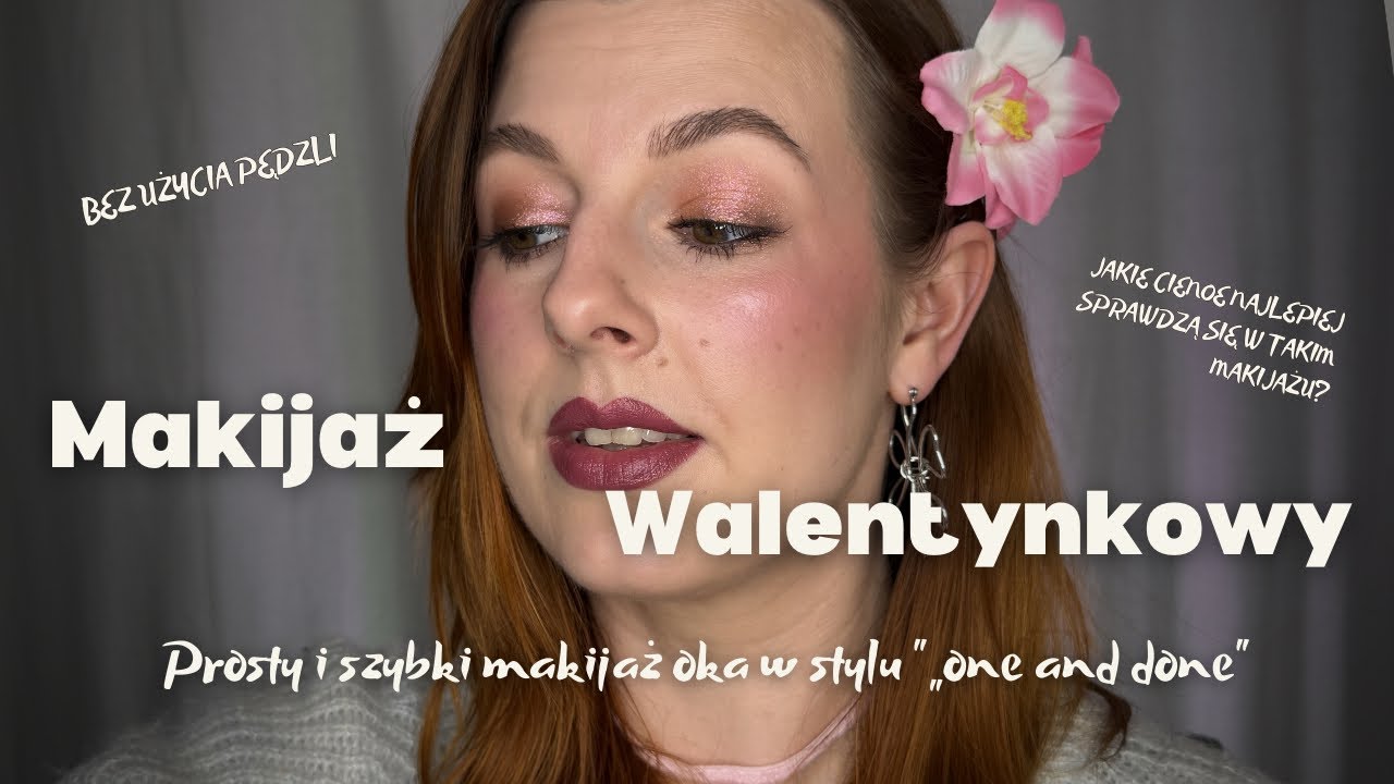 Prosty makijaż walentynkowy❤️ Makijaż oka palcami, bez użycia pędzli! 