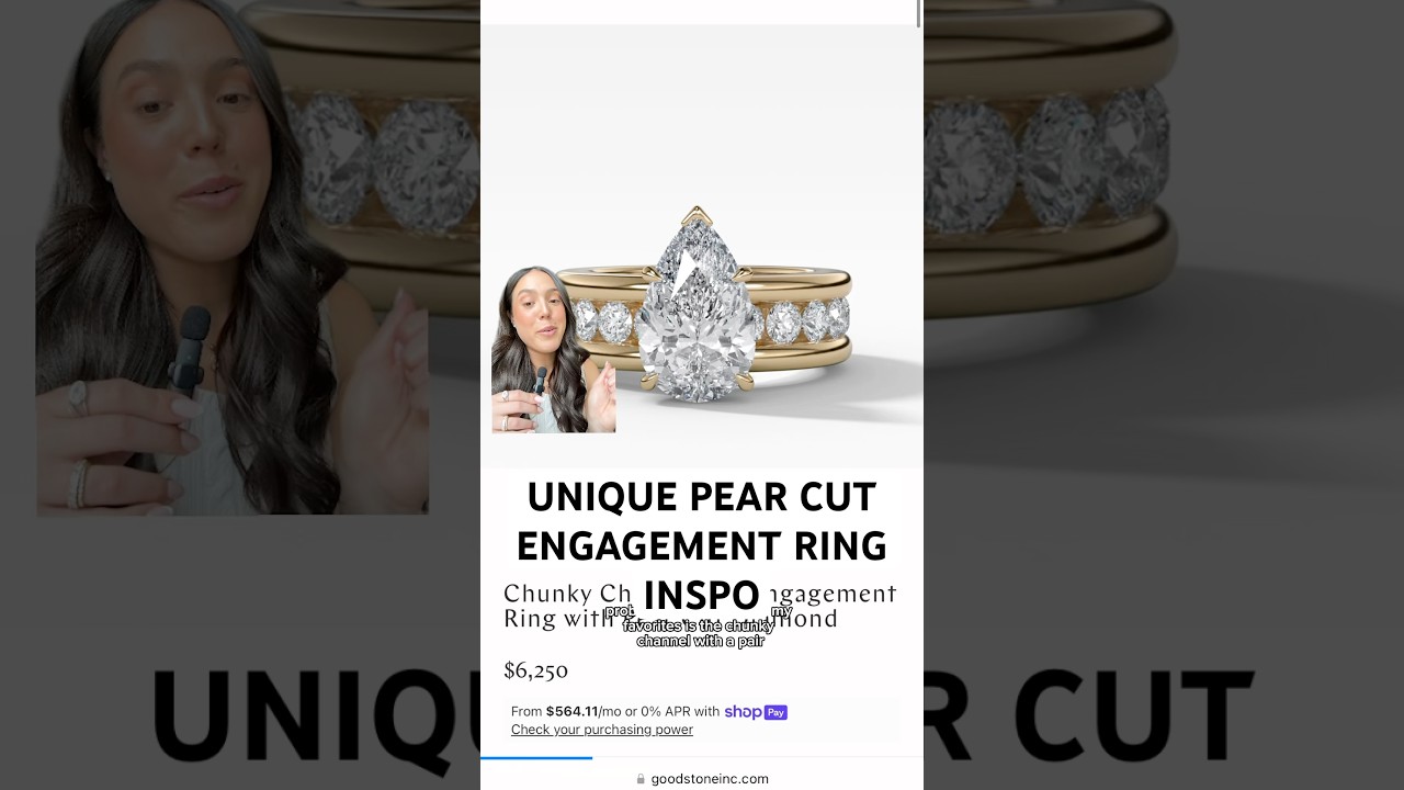 Watch this If you want a unique pear cut engagement ring💍✨ #pearcut #engagementring