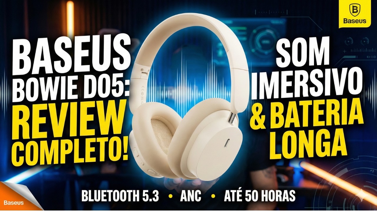 Headphone Baseus Bowie D05 Vale a Pena em 2026 ? 🔥 70H de Bateria, Bluetooth 5.3 e Som Imersivo!
