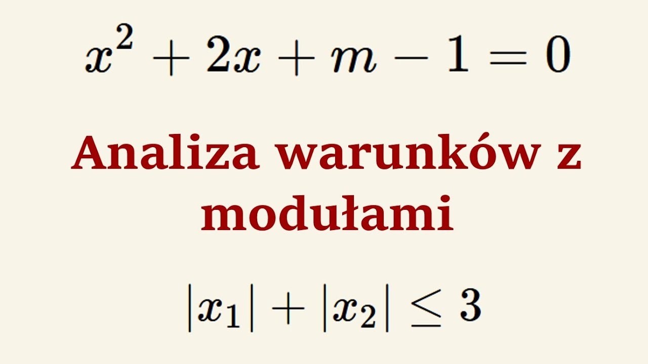 Omówienie 3 nietypowych zadań na Viete'a - poziom rozszerzony