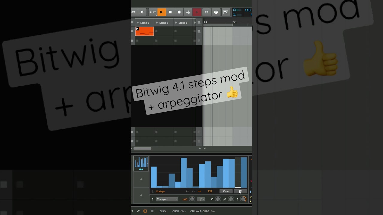Bitwig 4.1 step modulator and arpeggiator tip