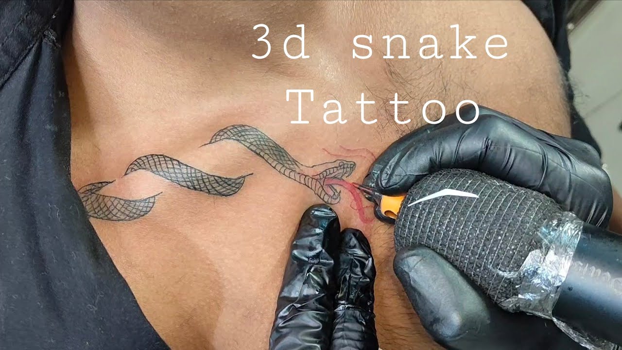 How To make Snake Tattoo tutorial 