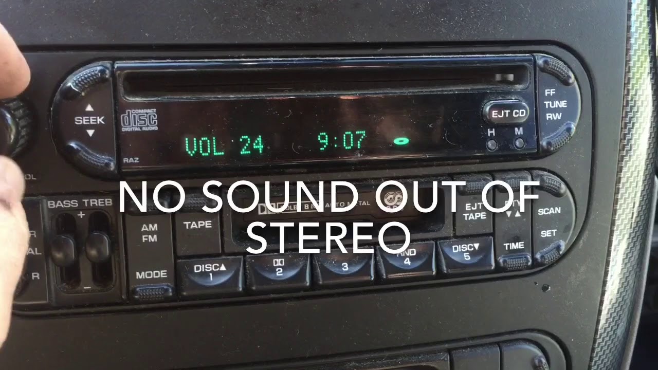 Fix it: No Sound on Factory Stereo Dodge Grand Caravan .Wiggle those wires.