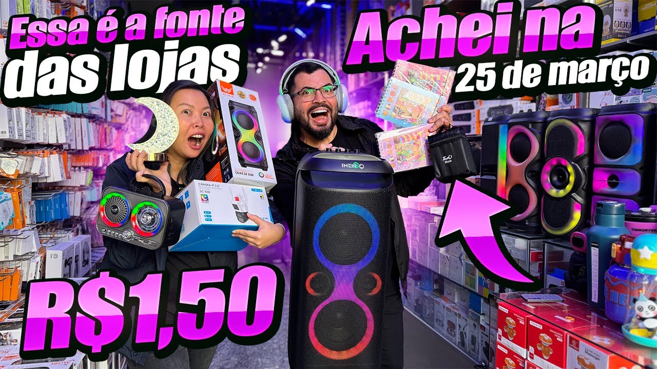 25 DE MARÇO: O MAIOR ATACADO DE ELETRÔNICOS MAIS BARATO QUE O BRÁS-SP! FORNECEDOR PRA LUCRAR MUITO!