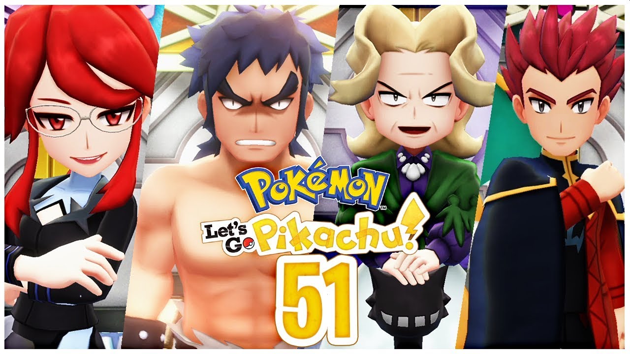 TOP VIER Lorelei, Bruno, Agathe & Siegfried | Pokemon Let's Go Pikachu Part 51