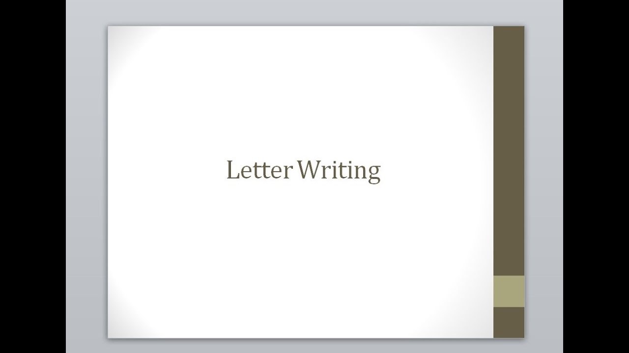 Letter Writing