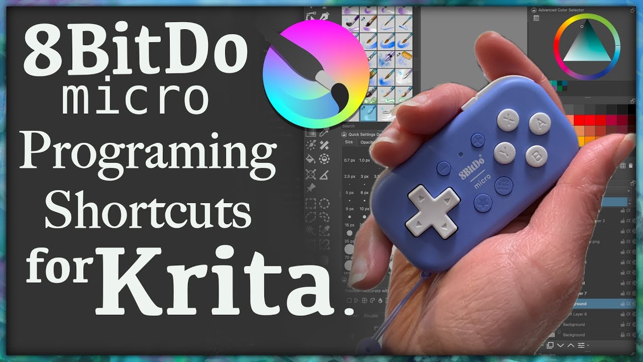 How To use an 8BitDo micro with Krita (Linux, Mac, Win)