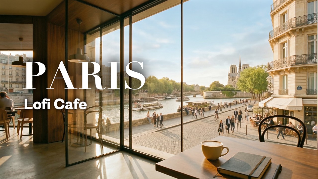 𝐏𝐀𝐑𝐈𝐒 | Cafe Moodscape 4K ☕ Warm Jazz & Lofi Music for Focus, Study & Relax | Paris Cafe Ambience