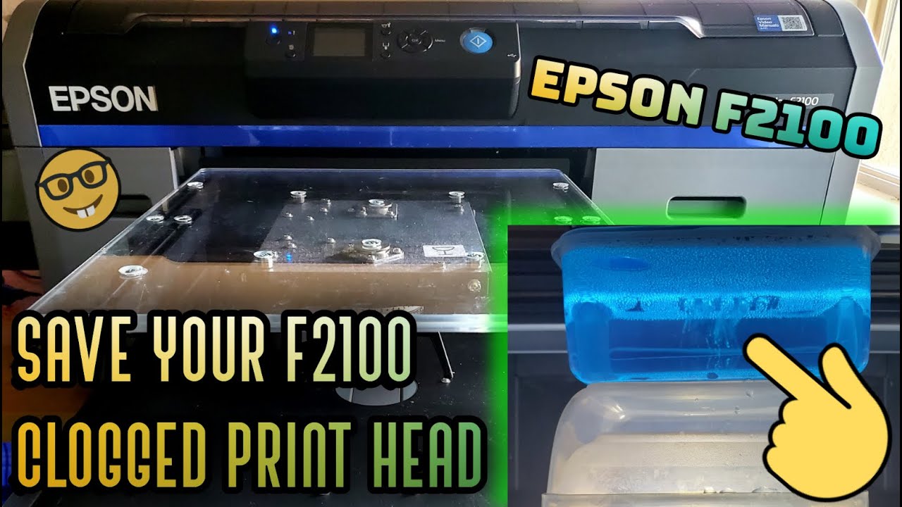 SOLVED: Epson F2100 / F2000 Fix Print Head Unclogging & Deep Cleaning Nozzle Check HACK DIY