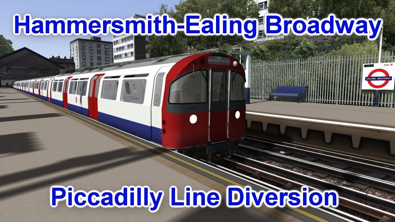 Hammersmith-Ealing Broadway Cab Ride | Piccadilly Line Diversion | Train Simulator 2017