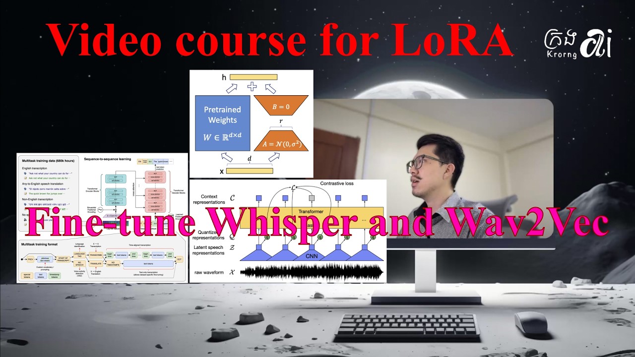 Stepwise LoRA Techniques and Model Adaptation of Whisper and MMS for Khmer ASR (compilation video)