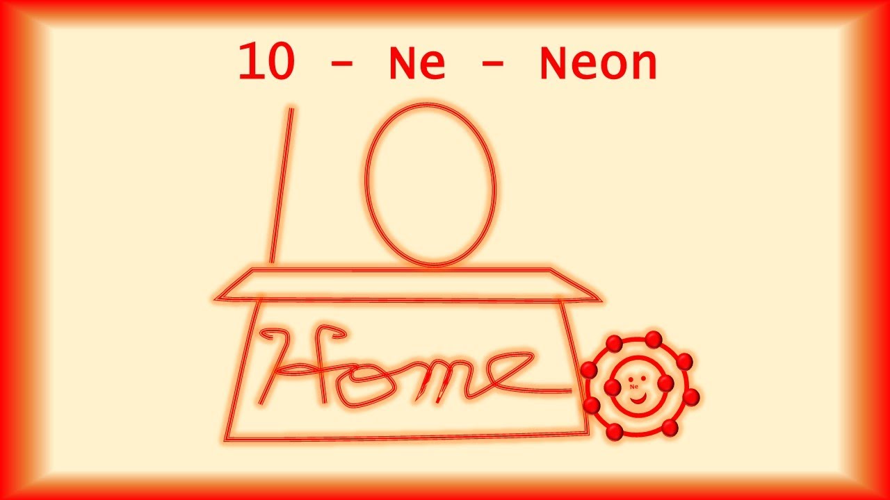 Storistir Periodic Table Element 10 - Ne - Neon