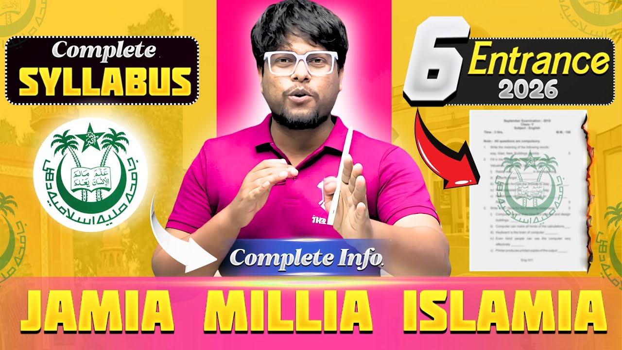 JMI/Jamia Class 6th Entrance Syllabus 2026 | Jamia 6 Admission Process 2026 | Jamia 6th Cut off