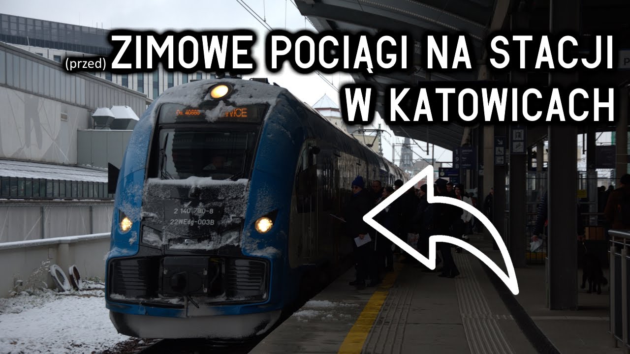 Krótka składanka śnieżnych pociągów na stacji Katowice z dnia 21.11.2025 #pociągi