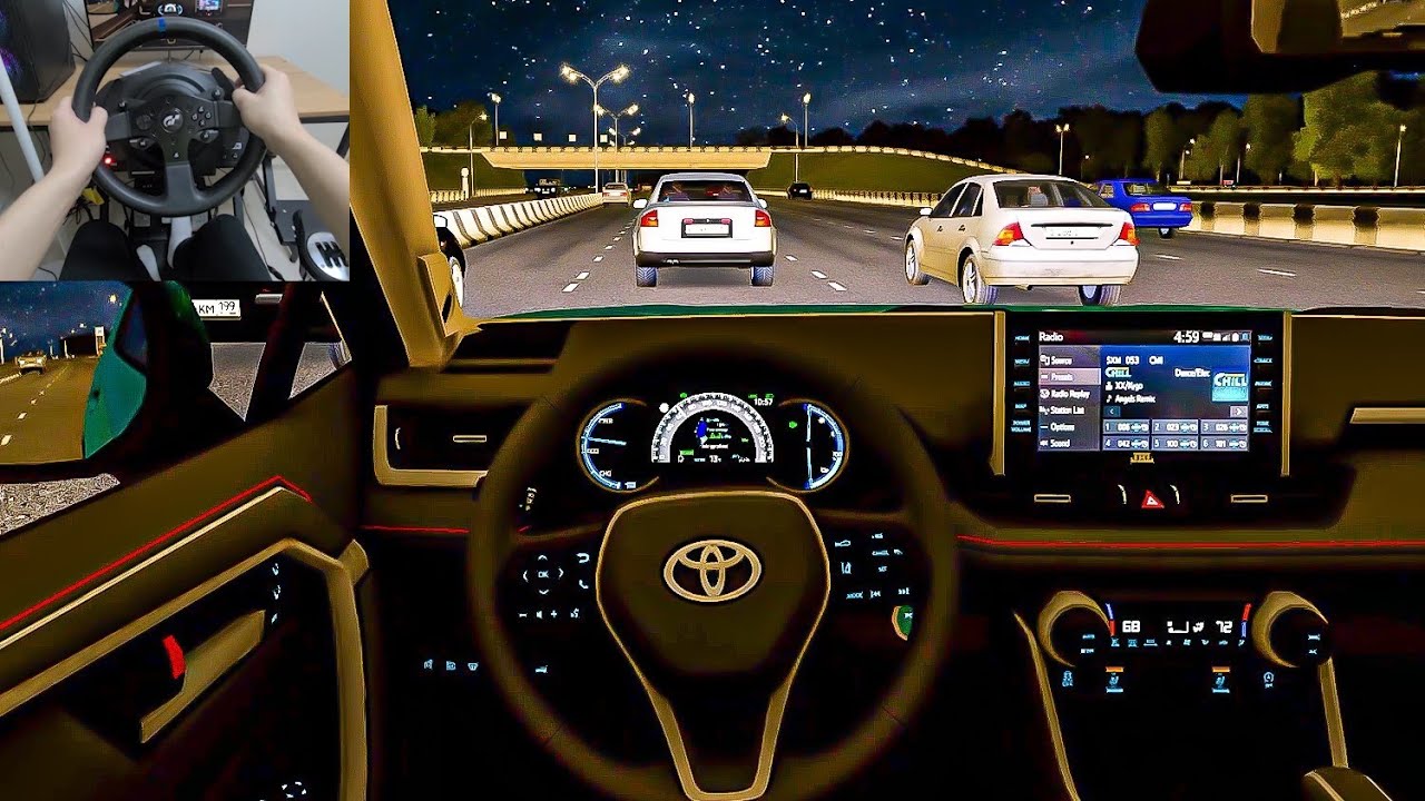 City Car Driving - 2021 Toyota RAV4 Prime | Night Drive [Steering Wheel Gameplay]