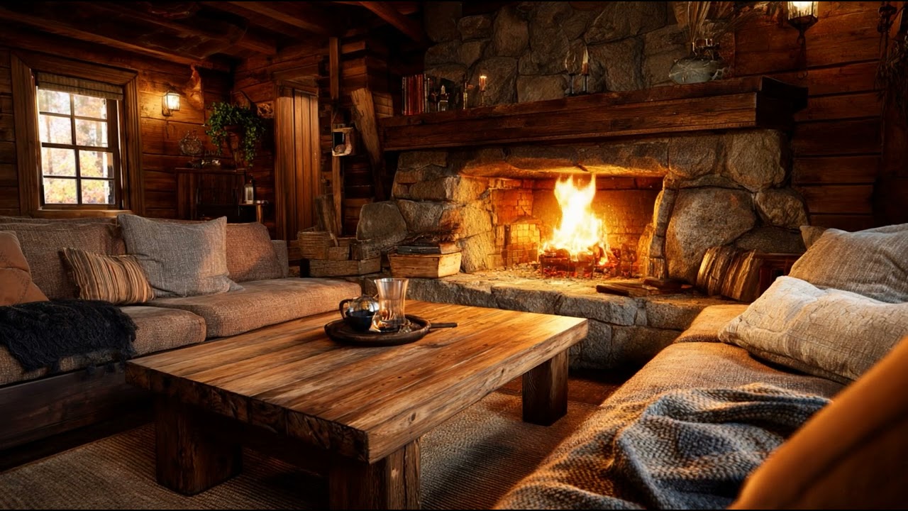 10 Hours Fireplace | Sleep, Study & Focus Music
