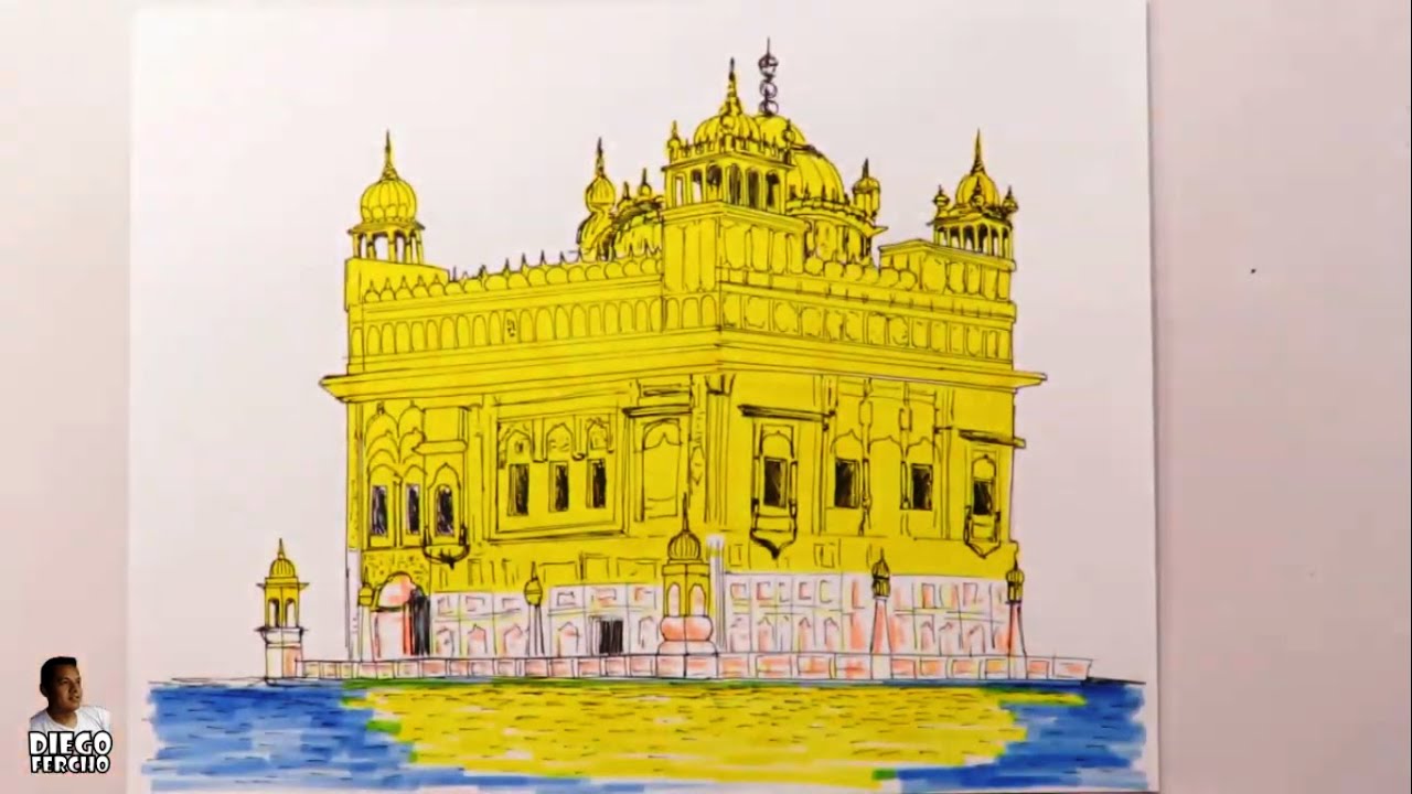 Learn how to draw the Golden Temple- Harmandir Sahib