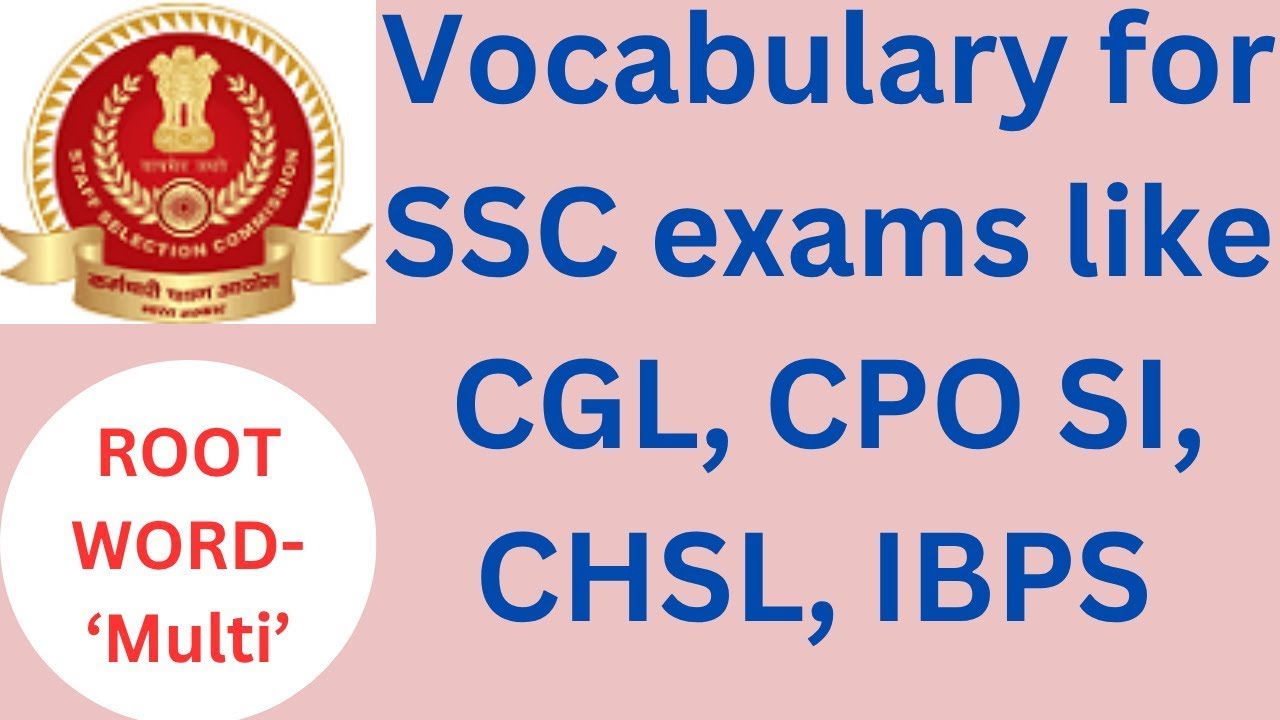 'multi' root word - Complete Vocabulary: with pictograph - #ssccgl #sscchsl  #ibpsclerk  #ibpsclerk