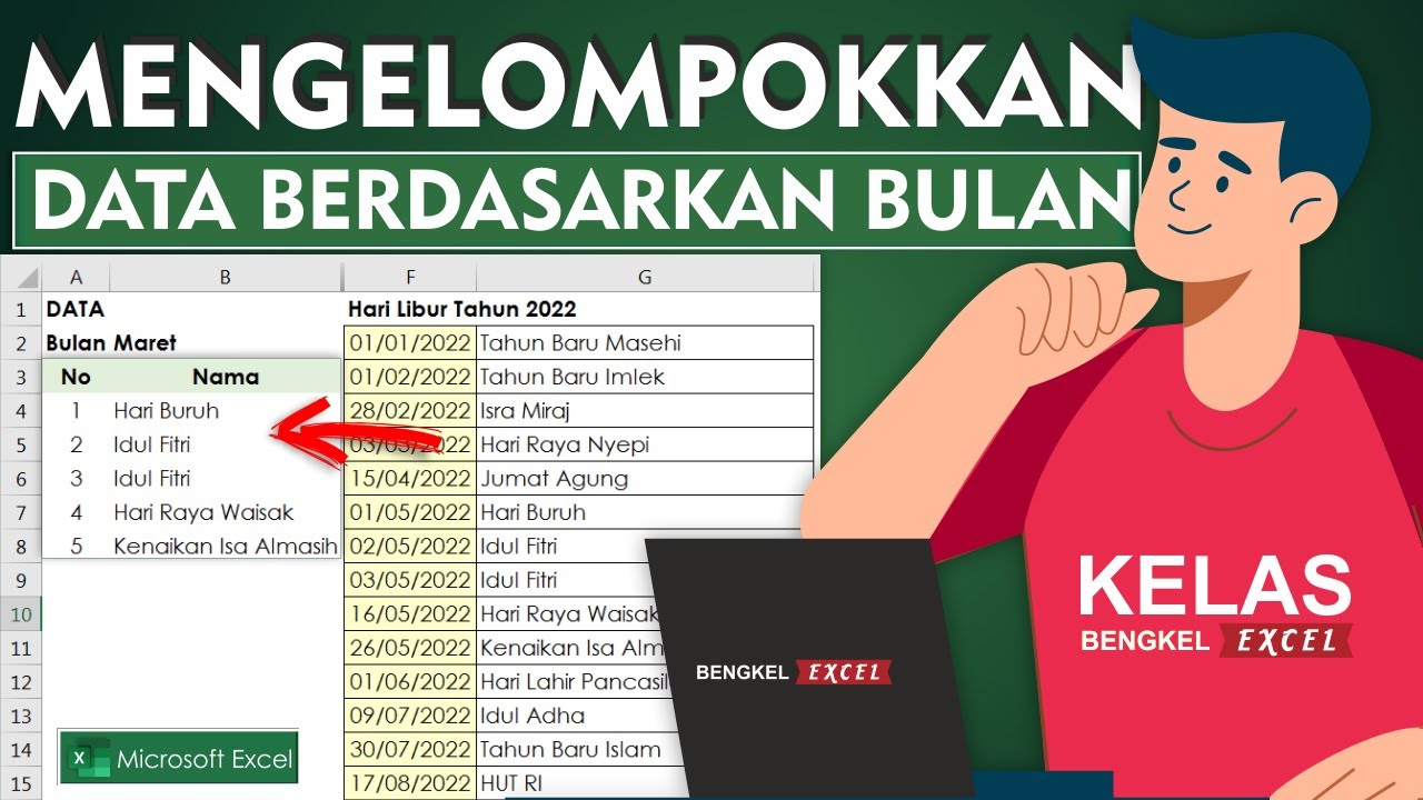Cara Mengelompokkan Data Berdasarkan Bulan dan Tanggal di eXcel