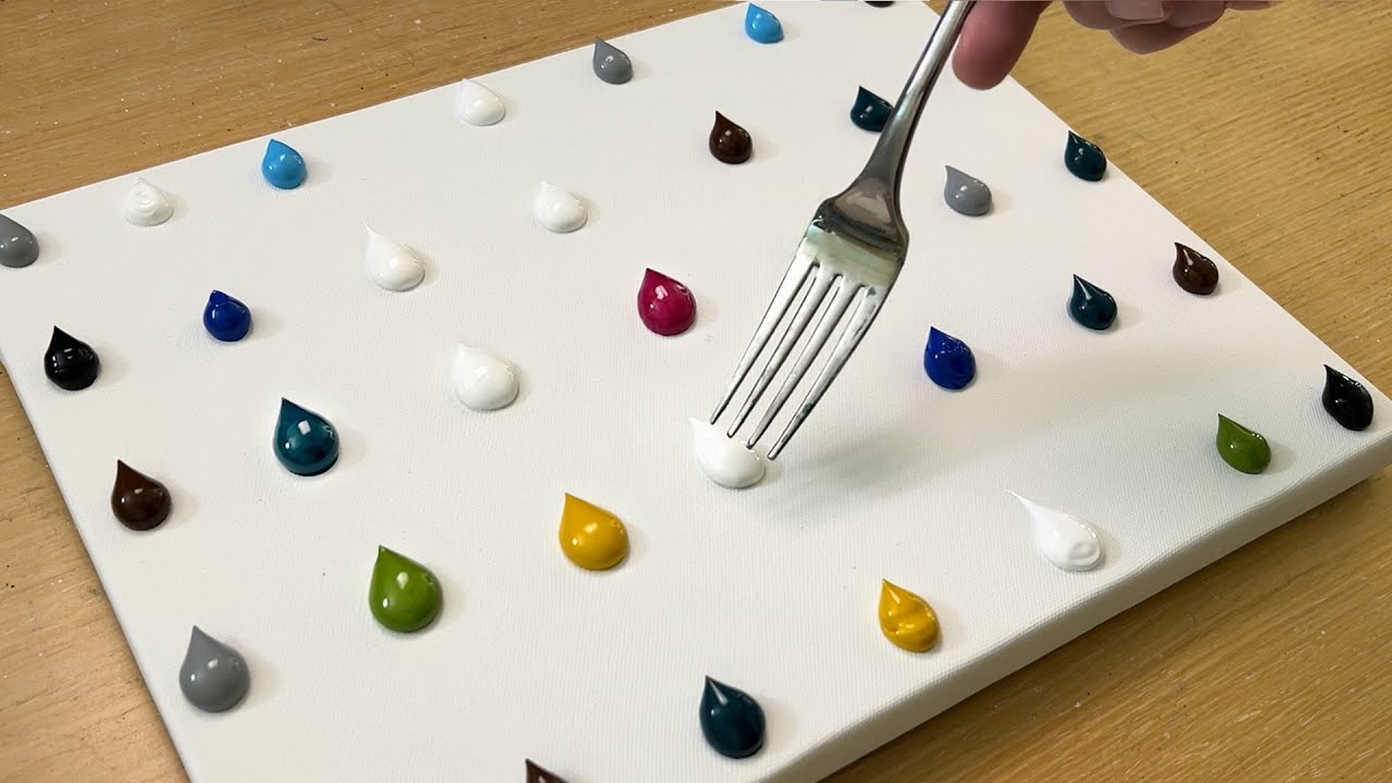 Fork Painting Technique / Acrylic Painting / Paint a Lonely Road