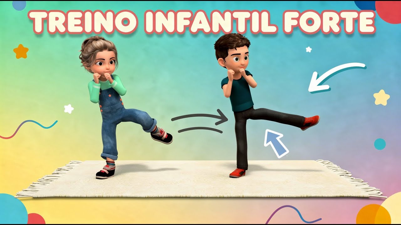 TREINO INFANTIL FORTE: Desafio de Força em Casa de 20 Minutos