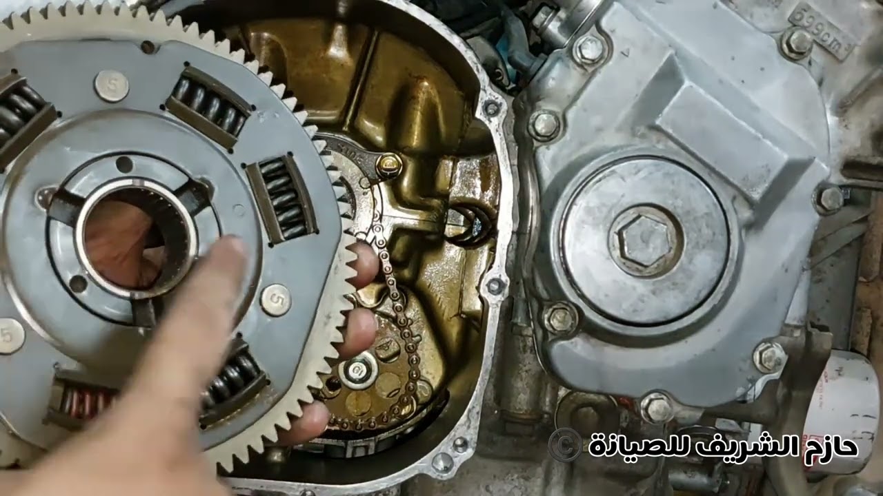 ضعف السحب هوندا ٦٠٠ بسبب ورق  الدبرياج المحروق مع الشرح | honda f3 600 replacement clutch