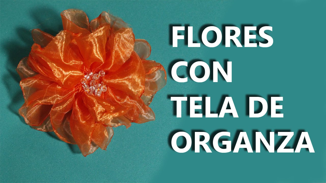 COMO HACER FLORES CON TELA ORGANZA | Manualidades para vender faciles de hacer en casa