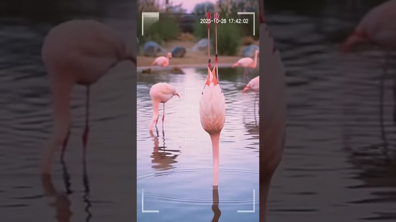 CCTV Caught a Flamingo Doing a Sudden Handstand!