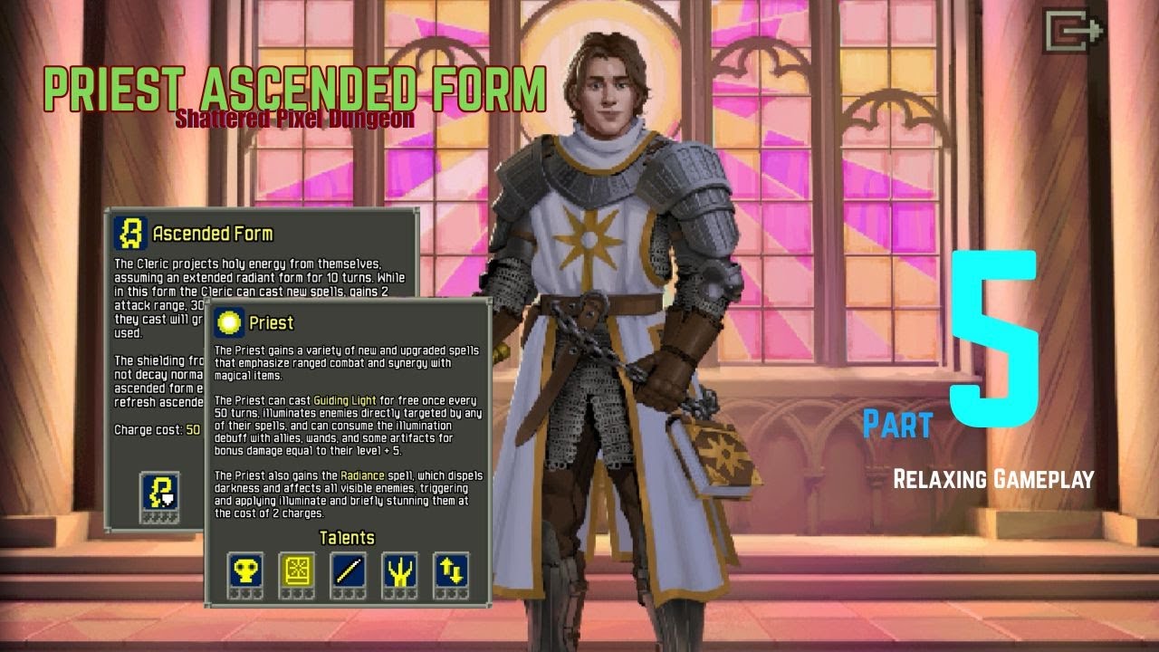 Shattered Pixel Dungeon - Priest Ascended Form - Relaxing Gameplay ( Part 5 )