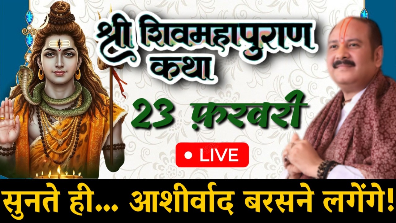 🔴 Live | 23 फरवरी शिवमहापुराण कथा | पंडित प्रदीप जी मिश्रा