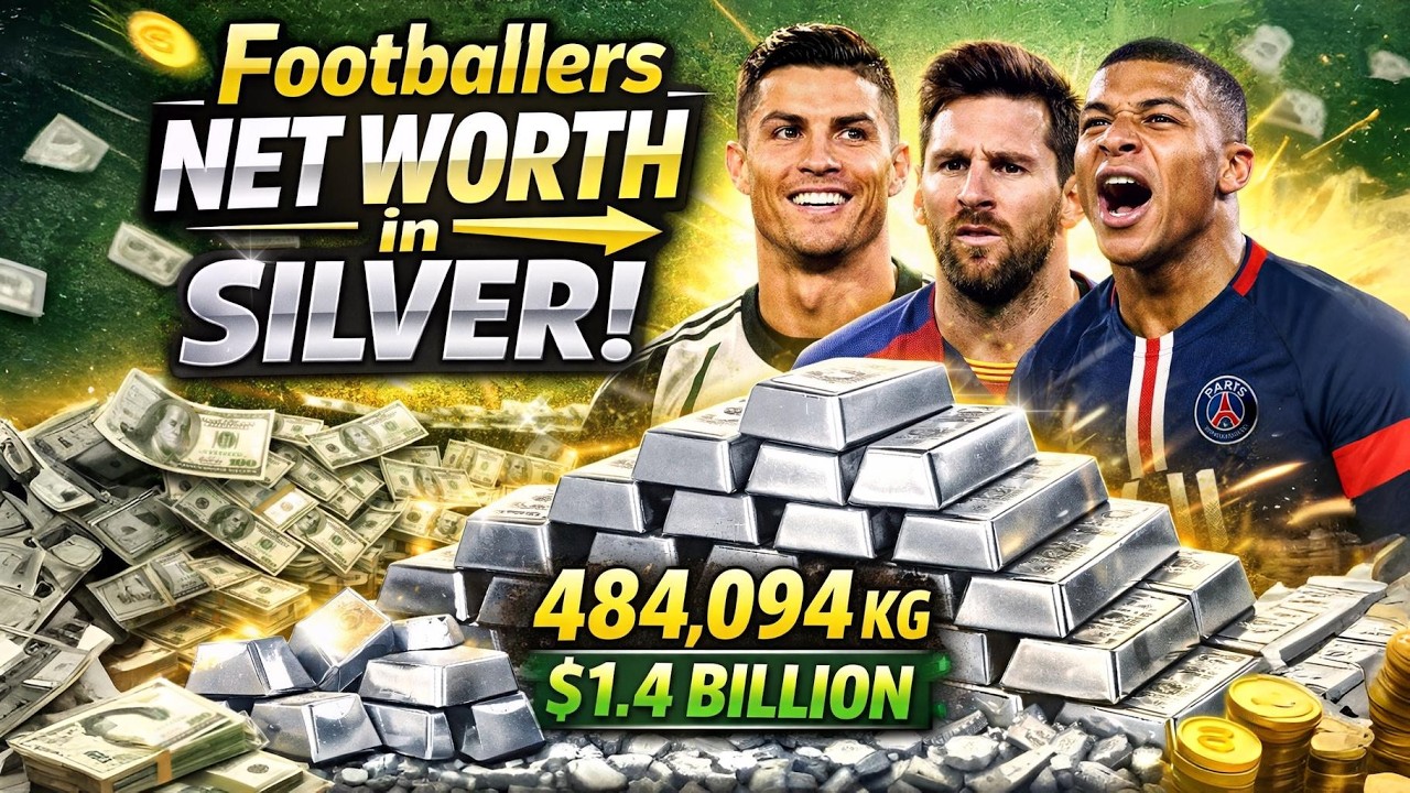 100 Footballers Net Worth in Silver 🥈 | Ronaldo, Messi, Mbappé, Haaland More Wealth Comparison 2026