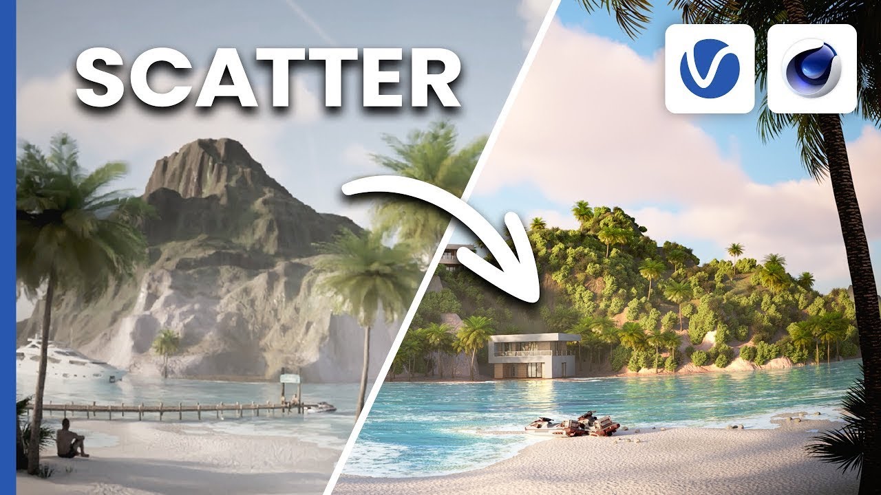 V-Ray for Cinema 4D  — Scattering objects in your scene
