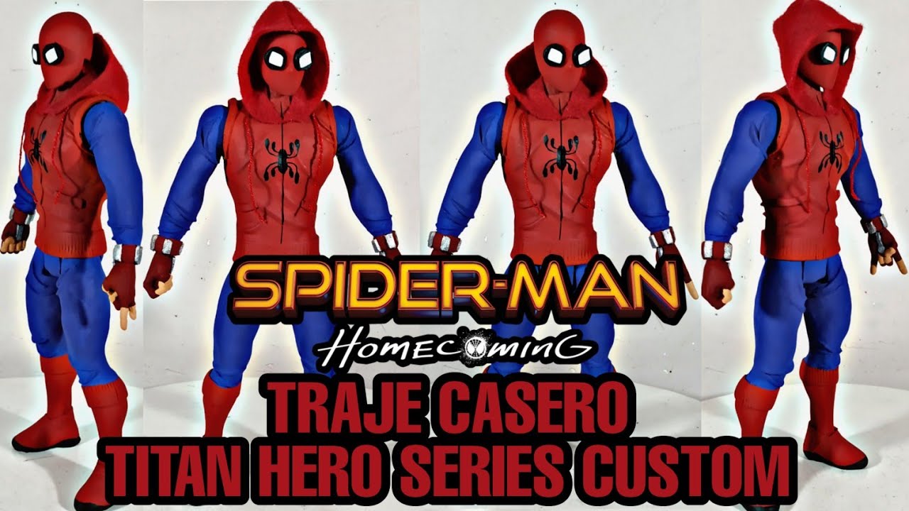 SPIDERMAN TRAJE CASERO HOMECOMING | TITAN HERO CUSTOM | HOMEMADE SUIT SPIDER-MAN  | STREET PLAY