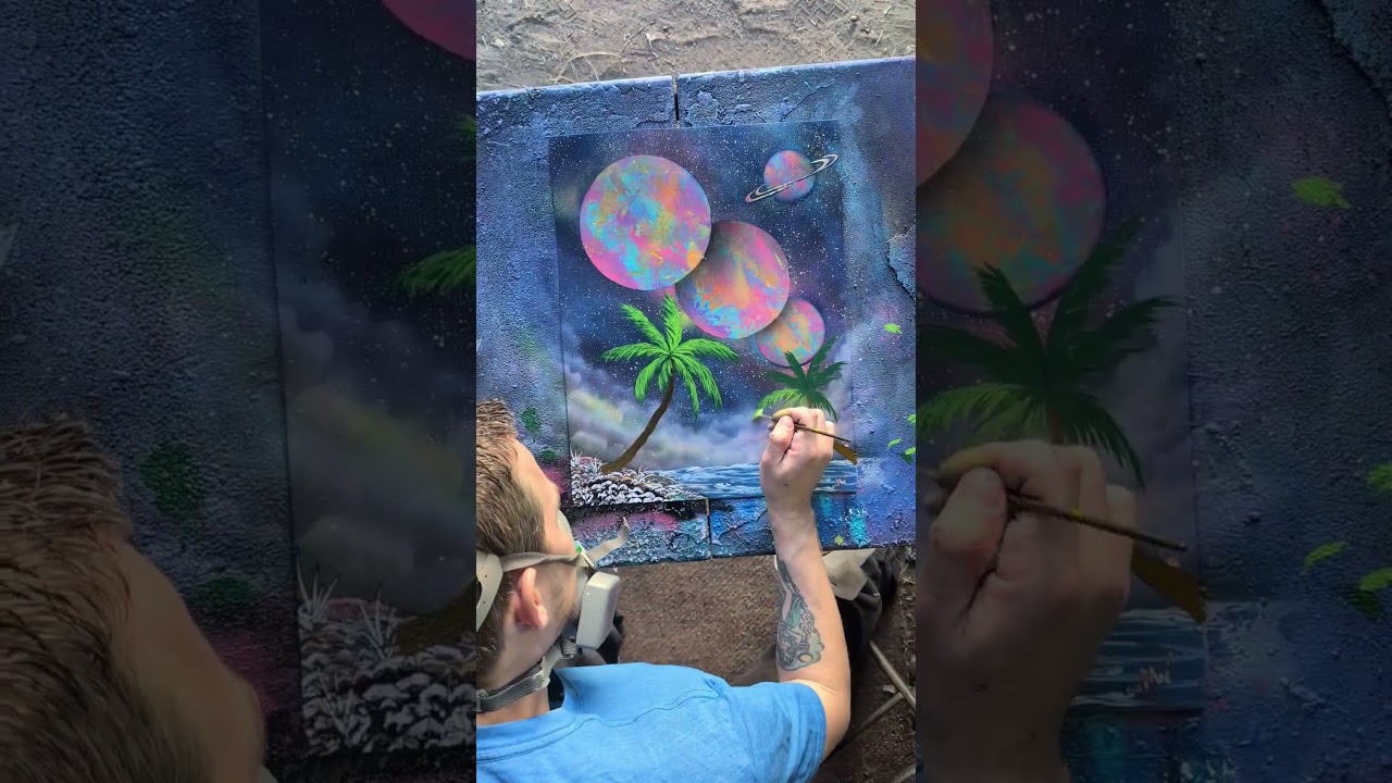 Magical Mermaid of Sailors Dwarf 🧜 Street Style Sci-fi Fantasy Spray Paint Art  #cool #art #shorts
