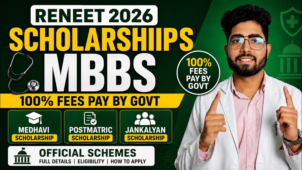 RENEET 2026 MBBS Scholarships 💰 | MP + All States | 100% Fees Paid by Government 