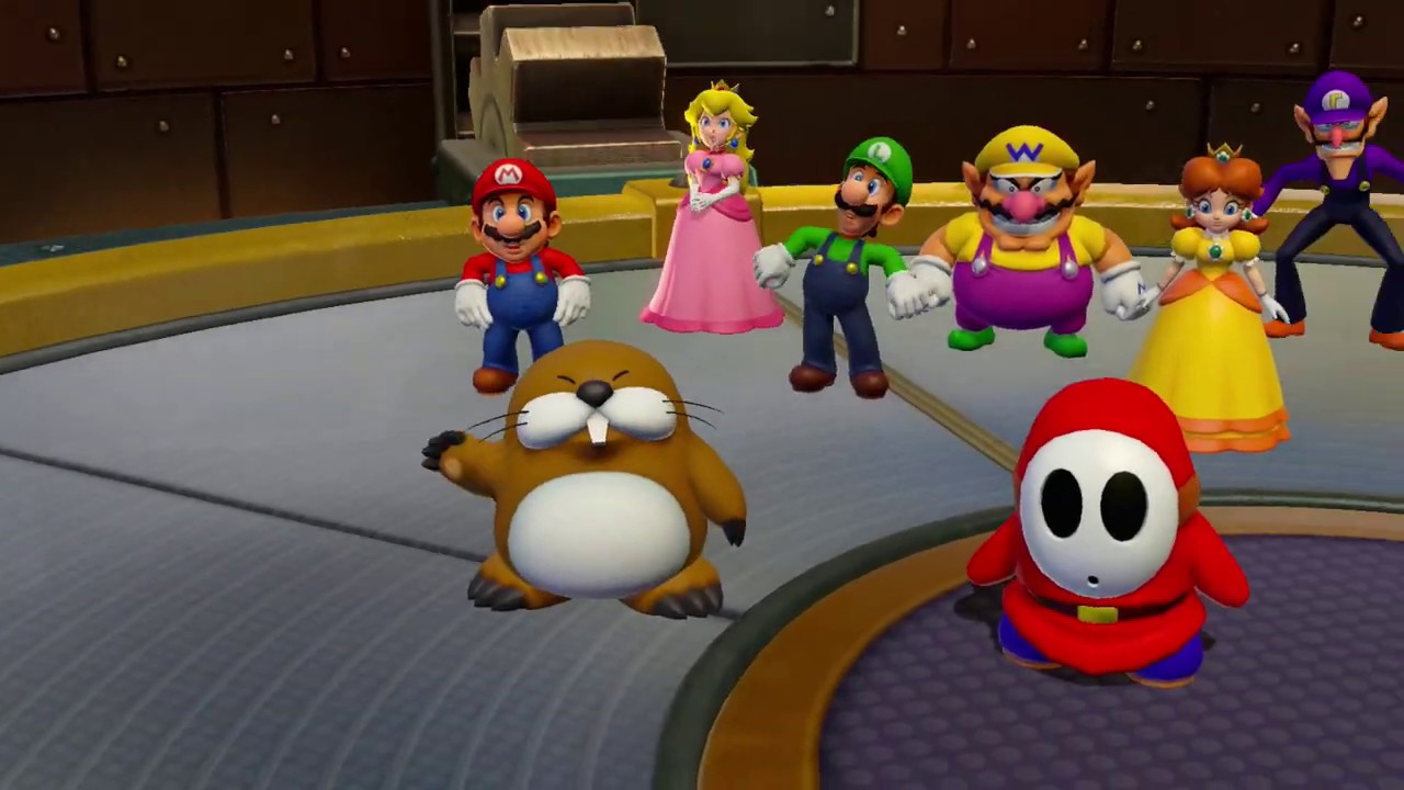 Super Mario Party Random Choice #16 Монти Крот против Шай Гая против Бу против Гумбы