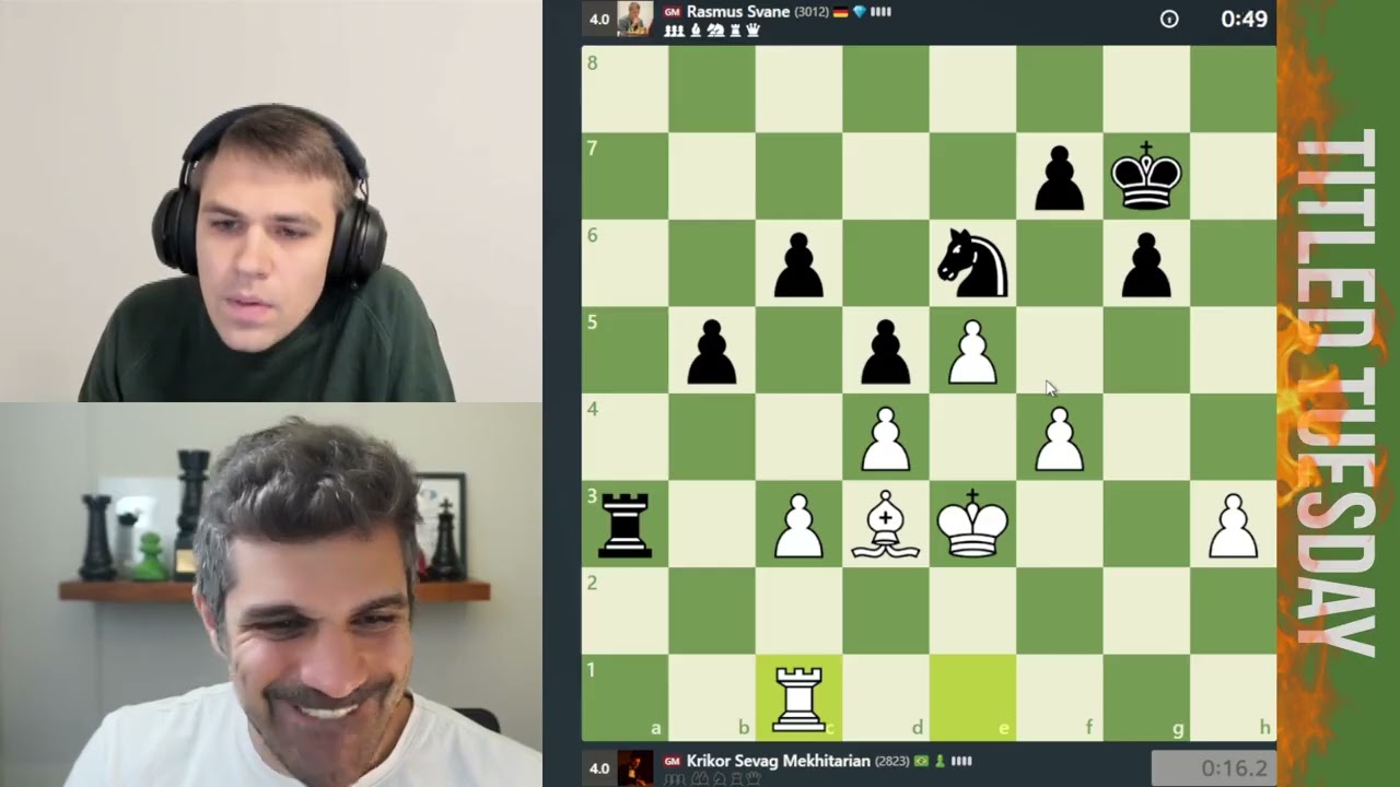 ROOKS ENDgame! GM Krikor Sevag Mekhitarian vs GM Rasmus Svane #chess #ajedrez #echess