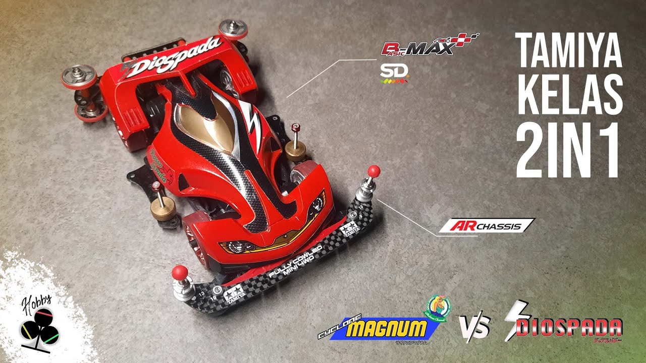 Rakit Tamiya setup 2in1, B MAX / Side Damper | Diospada Premium AR Chassis [ミニ四駆]