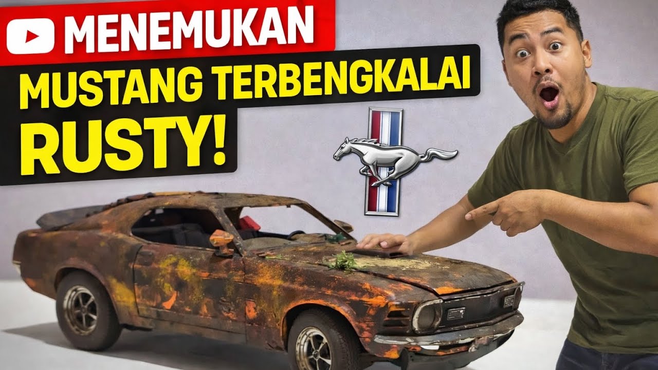 MUSTANG RONGSOK INI TERNYATA LANGKA! Restorasi Dari Karatan Jadi Baru 😱 #restorasimobil  #mobilmain