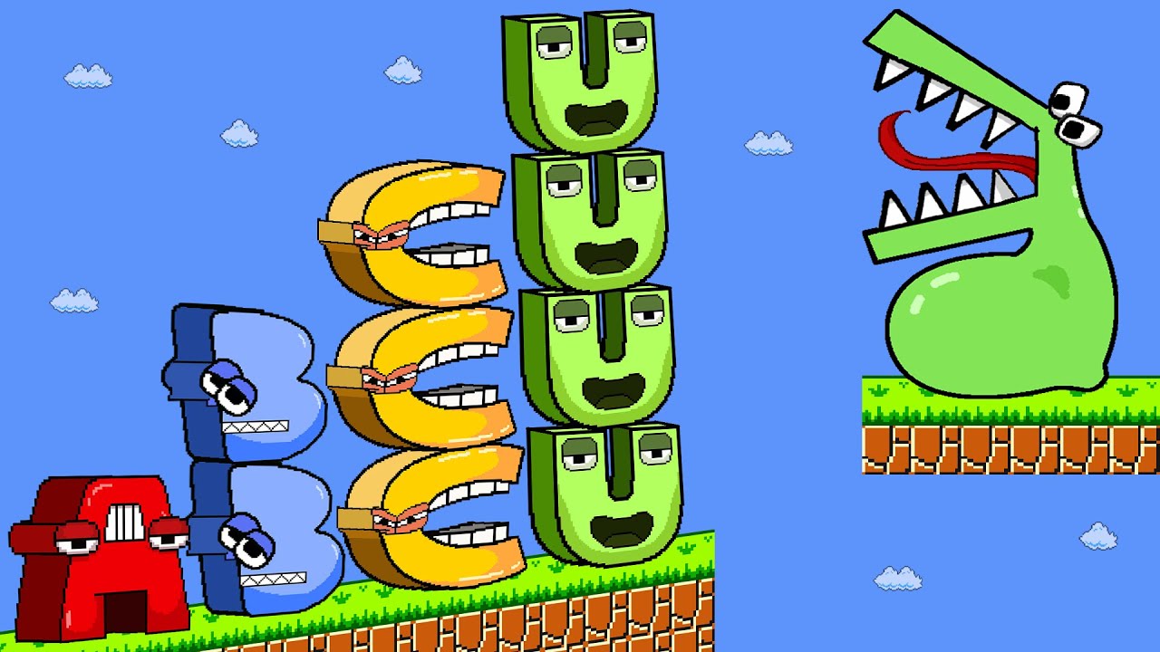 Mario vs The Giant Alphabet Lore Mix Level Up Maze Mayhem | GM Animation
