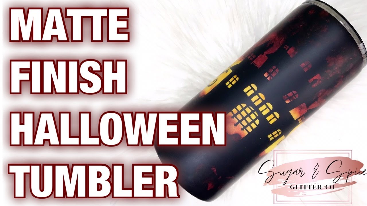 Matte Finish Halloween Tumbler Tutorial || Using Alcohol Inks