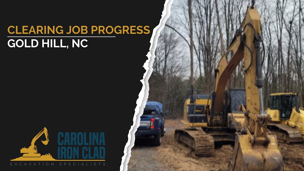 Clearing Job Progress in Gold Hill, NC (Vermeer Chipper - Caterpillar Excavator)