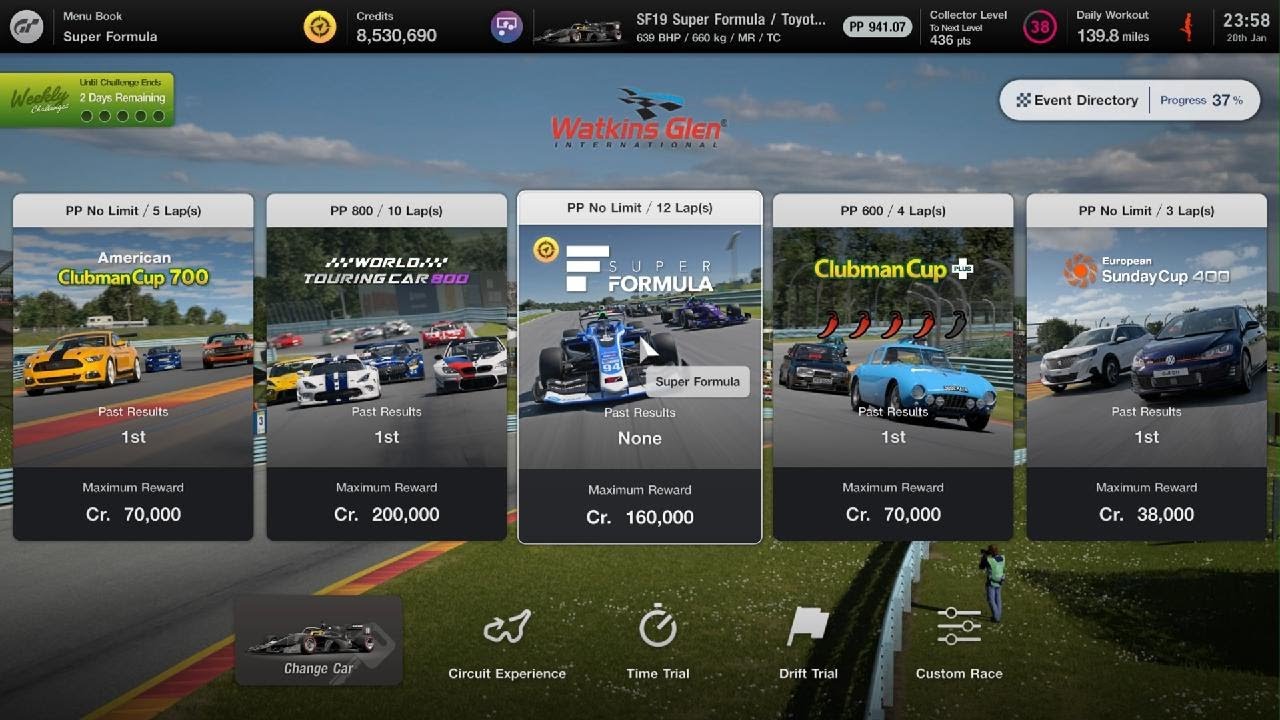 Super Formula Watkins Glen Gold