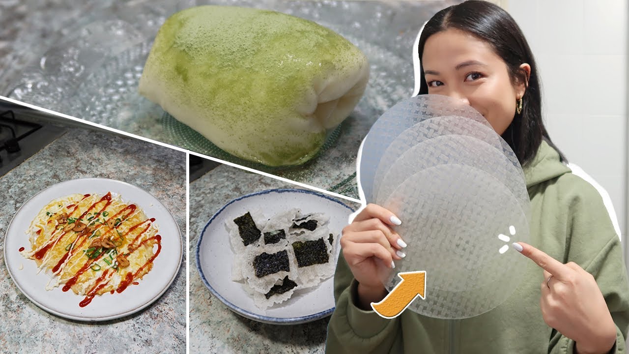 3 MANERAS de cocinar con PAPEL DE ARROZ | Recetas en 5 MINUTOS | Entrante + principal + postre 🤗