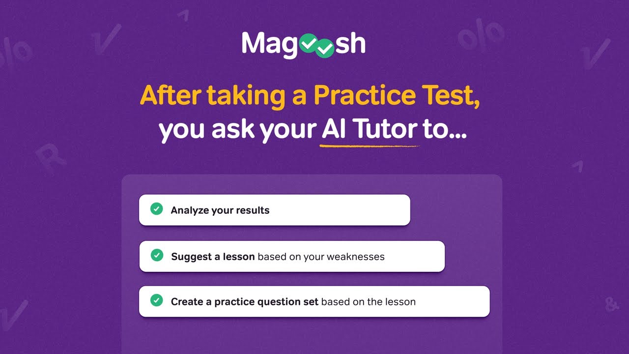 Magoosh GRE AI Tutor - After taking a practice test..