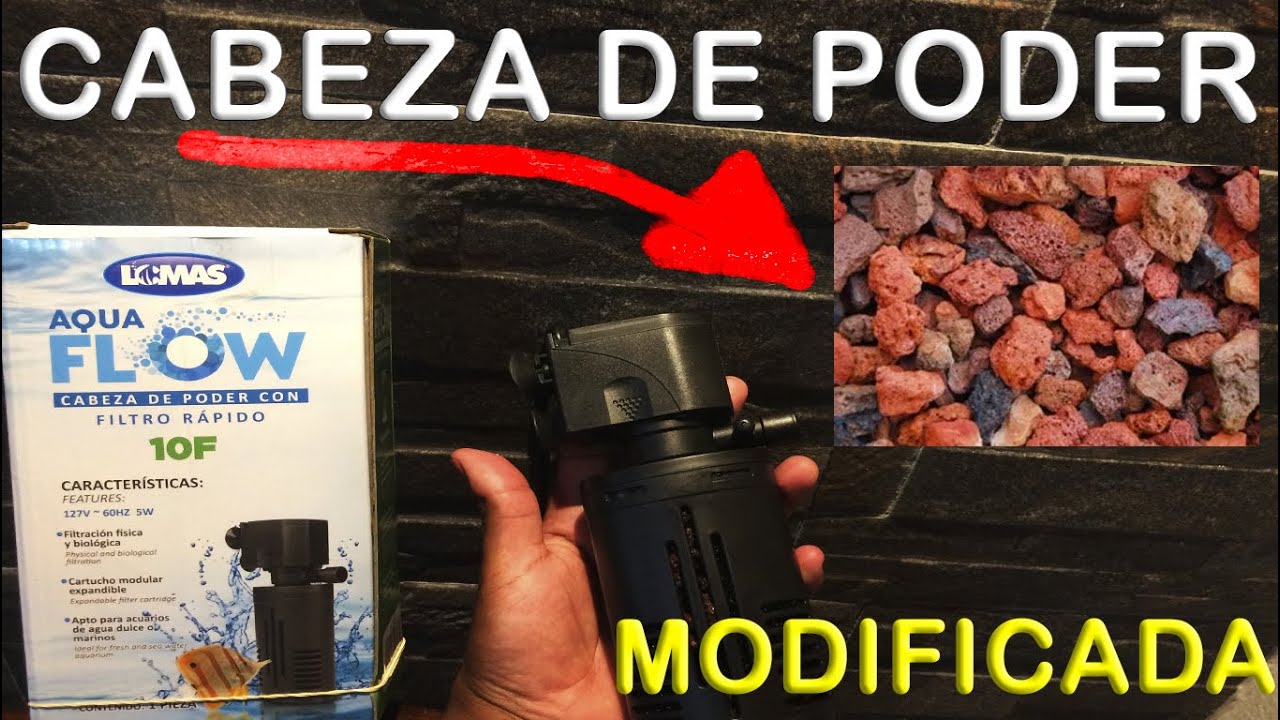 Modificación para cabeza de poder interna | MODIFICADO FACIL | Aqua flow filtro rápido